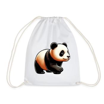 Panda - Turnbeutel - Weiß - Vorne