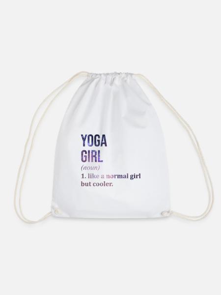Yoga Yoga Yoga - Drawstring Bag - white