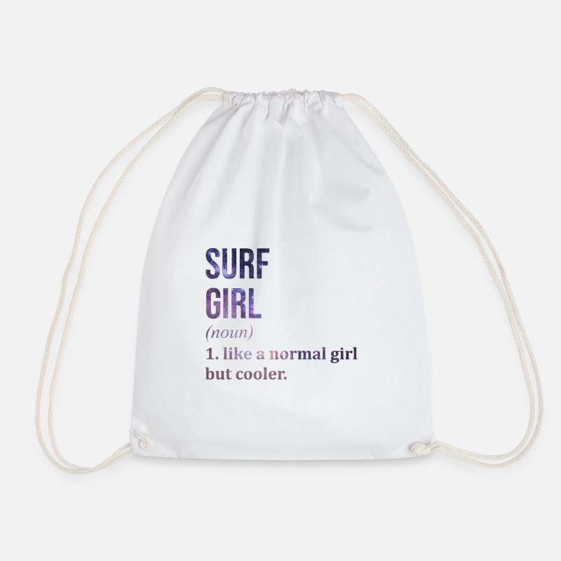 Surfing - Drawstring Bag - white