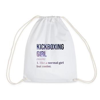 Kickboxen - Turnbeutel - Weiß - Vorne