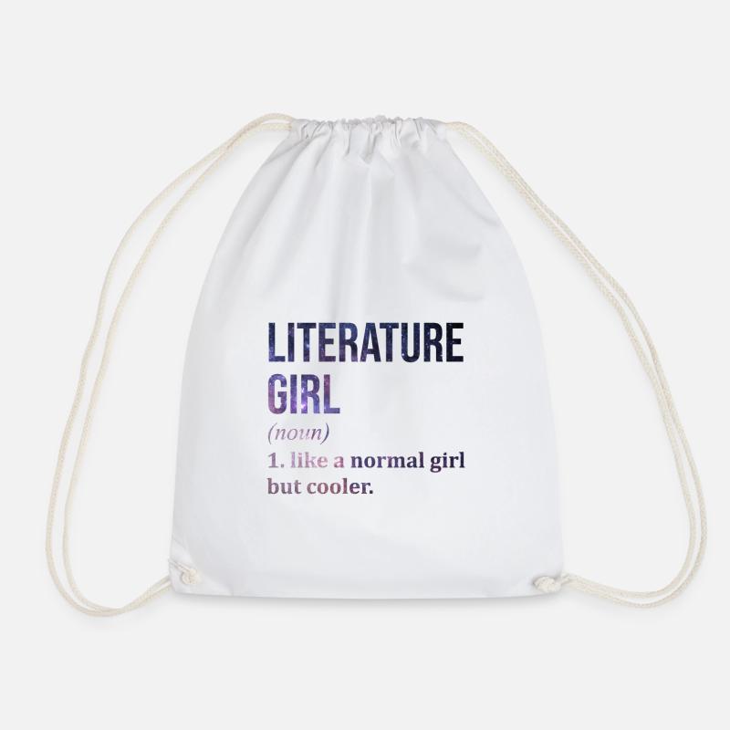Literature - Drawstring Bag - white