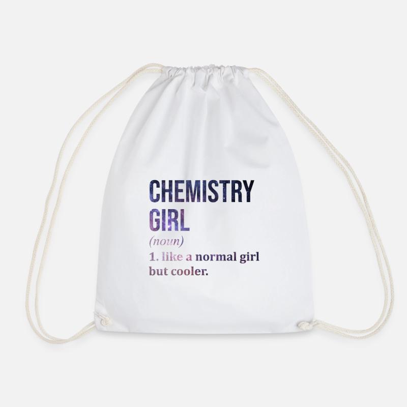 Chemistry - Drawstring Bag - white