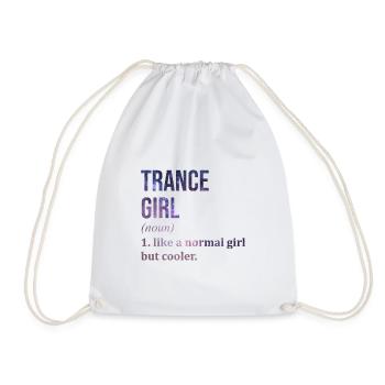 Trance - Drawstring Bag - white - Front
