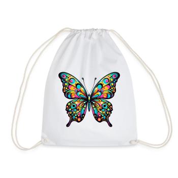 Schmetterling - Turnbeutel - Weiß - Vorne