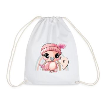 9ème anniversaire Flamingo Arc-en-ciel Mignon Mignon - Sac de sport léger - blanc - Devant