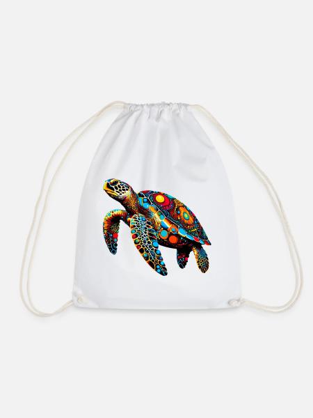 Schildkröte - Turnbeutel - Weiß