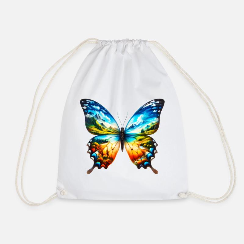 Schmetterling - Turnbeutel - Weiß