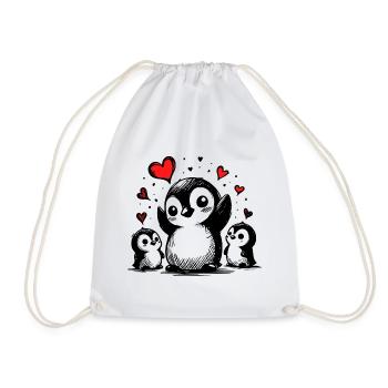 Happy Couple Surrounded by Love - Drawstring Bag - white - Front