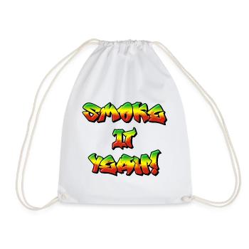 Graffiti art for ambitious grill masters 🍖 - Drawstring Bag - white - Front