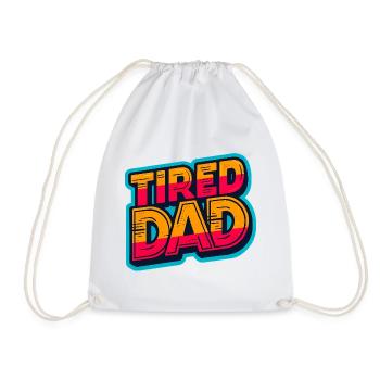 Fatigué Papa Rétro Graphique Audacieux, Pères - Sac de sport léger - blanc - Devant