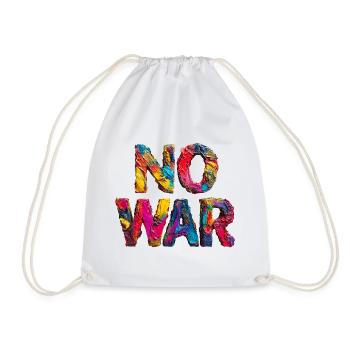 Pas de guerre Déclaration colorée - Sac de sport léger - blanc - Devant