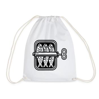 Sardines can - Drawstring Bag - white - Front