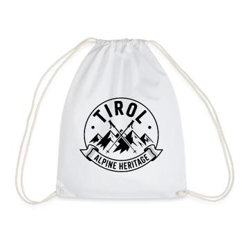 Tirol - Souvenir Design - Drawstring Bag - white - Front
