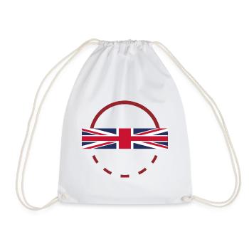 Union Jack Arc Emblem - Drawstring Bag - white - Front
