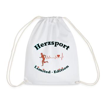 Heart sports - Drawstring Bag - white - Front