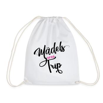 Mädelstrip 2026 Girls Trip Mädelstour Mädlstrip - Turnbeutel - Weiß - Vorne