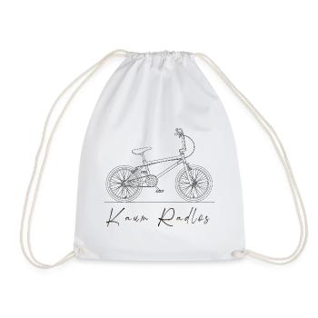 Kaum Radlos! – Minimal BMX Bike Statement Design - Turnbeutel - Weiß - Vorne
