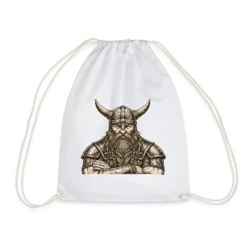 Légende viking viking marin Odin Raven Fighter - Sac de sport léger - blanc - Devant