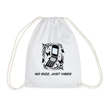 Pas de rizz, juste vibrons téléphone portable - Sac de sport léger - blanc - Devant