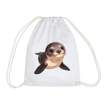 Sea Lions Sea Lion - Drawstring Bag - white - Front