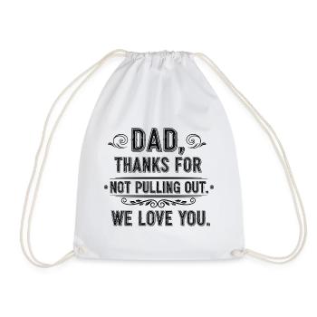 Papa, merci, je ne t’ai pas retiré, je t’aime. - Sac de sport léger - blanc - Devant