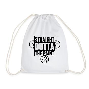 Straight Outta The Paint Basketball Sport  - Turnbeutel - Weiß - Vorne