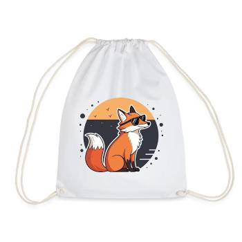 Renard Soleil Lunettes Noires - Sac de sport léger - blanc - Devant