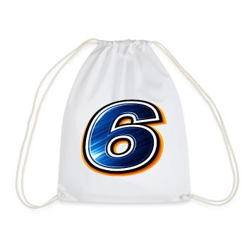Chemise de football numéro 6 Style sportif - Sac de sport léger - blanc - Devant