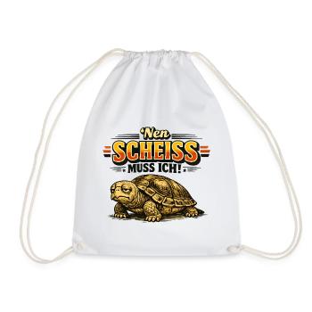 Nen Scheiss muss ich Schildkröte - Turnbeutel - Weiß - Vorne