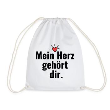 Mein Herz gehört dir - Turnbeutel - Weiß - Vorne