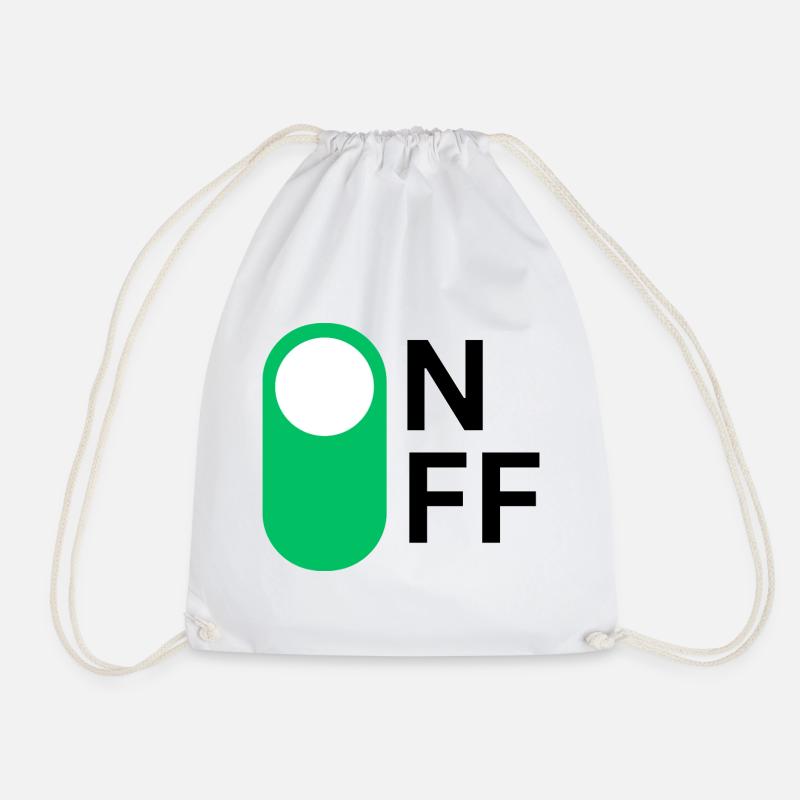 ON / OFF Modus - Turnbeutel - Weiß