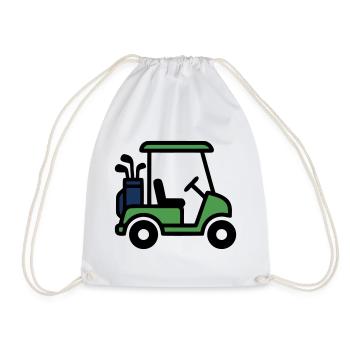 Golf cart Golf car Golf club Men - Drawstring Bag - white - Front