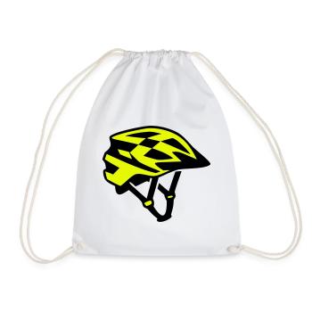 MTB Bicycle Helmet Silhouette - Drawstring Bag - white - Front