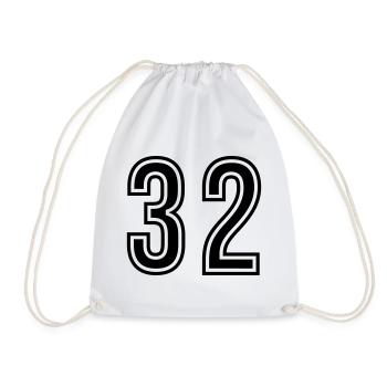32 Number Symbol - Drawstring Bag - white - Front
