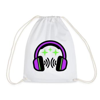 Icône Stars du casque - Sac de sport léger - blanc - Devant