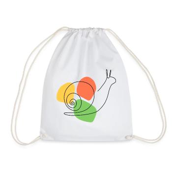 Abstract interpretation of the garden snail - Drawstring Bag - white - Front