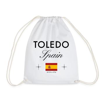 Toledo Spanien Koordinaten Reise Souvenir - Turnbeutel - Weiß - Vorne