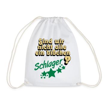 Schlager Party , Schlager Musik , Schlager Spaß - Turnbeutel - Weiß - Vorne