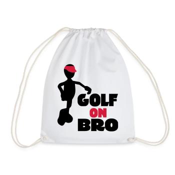 golf - Drawstring Bag - white - Front