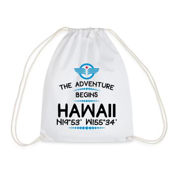 Hawaii - Drawstring Bag - white - Front