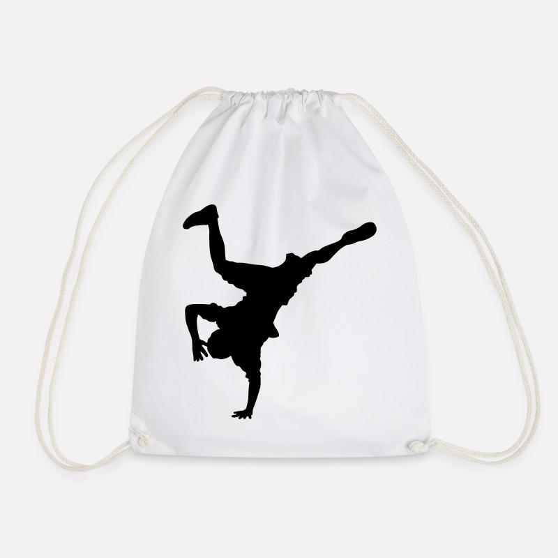 Hip Hop - Drawstring Bag - white