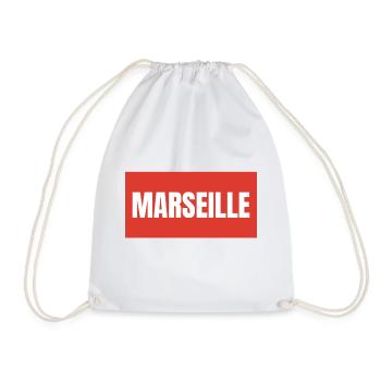 Souvenir classique de T-shirt de Marseille - Sac de sport léger - blanc - Devant