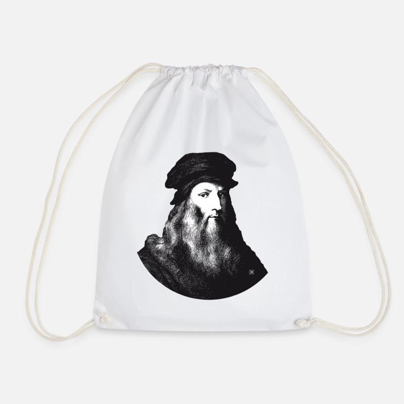 Leonardo Da Vinci - Turnbeutel - Weiß