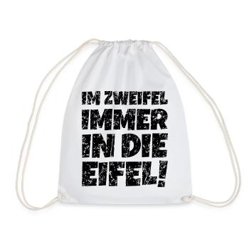 Im Zweifel immer in die Eifel (Vintage/Schwarz) - Turnbeutel - Weiß - Vorne