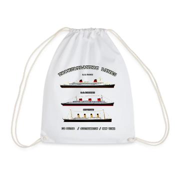 TRANSATLANTIC LINES Louis RUNEMBERG © Adagp - Drawstring Bag - white - Front