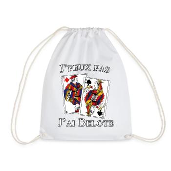 J'peux pas j'ai Belote - Sac de sport léger - blanc - Devant