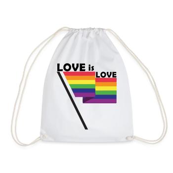 love is love flag - Turnbeutel - Weiß - Vorne