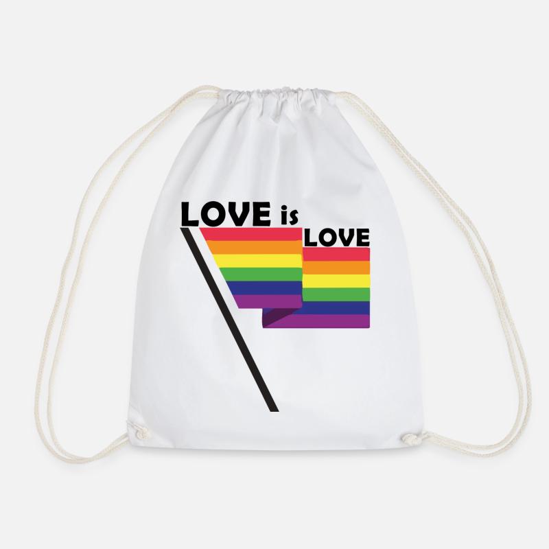 love is love flag - Turnbeutel - Weiß