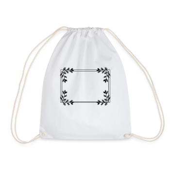 Frame Branch Branch Decoration Decoration - Drawstring Bag - white - Front