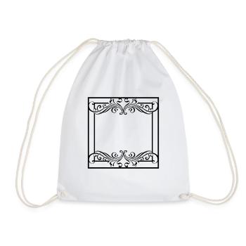 Beautiful frame for women ornaments - Drawstring Bag - white - Front